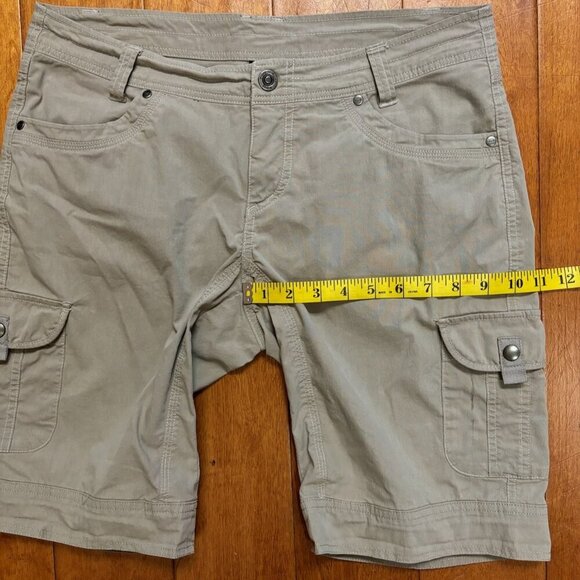 KUHL Women Splash Bermuda Cargo Shorts Sz 10 Khaki Stretch Comfort Outdoor - Picture 15 of 15